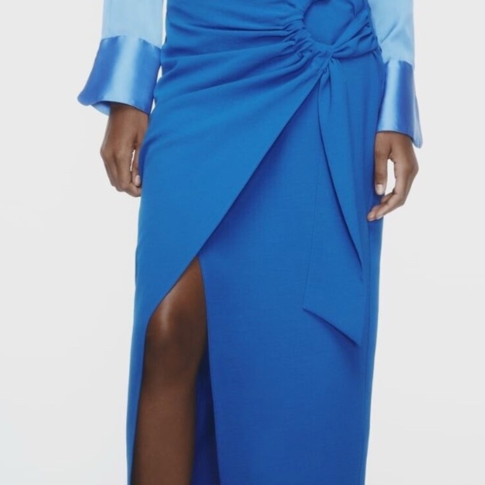 Zara Vibrant Blue Knot Detail Top